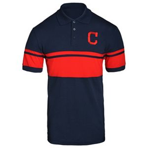 Men's Cleveland Indians Striped Polo