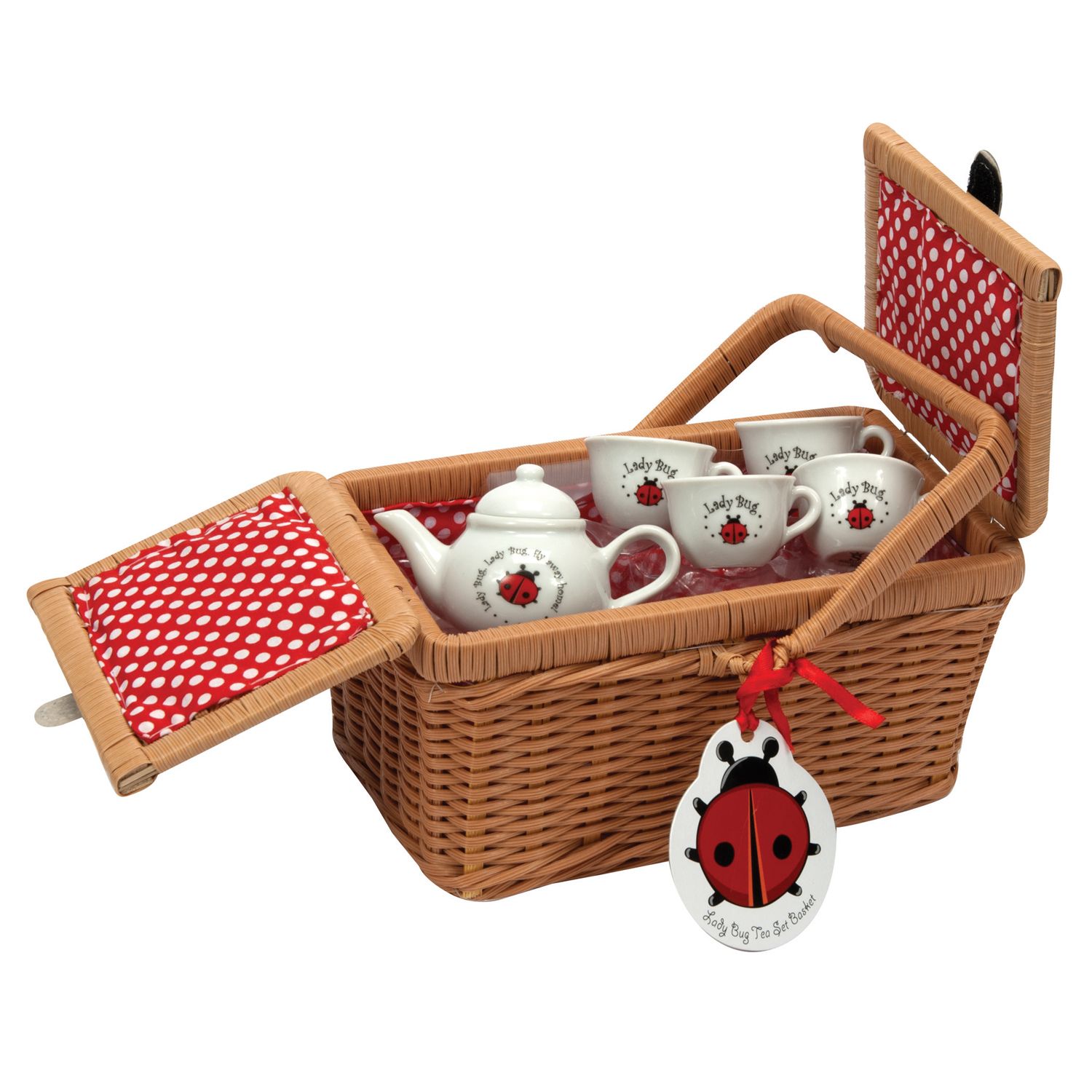 schylling butterfly tea set basket