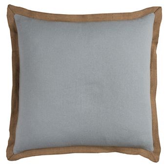 Rizzy Home Solid Jute Trim Throw Pillow
