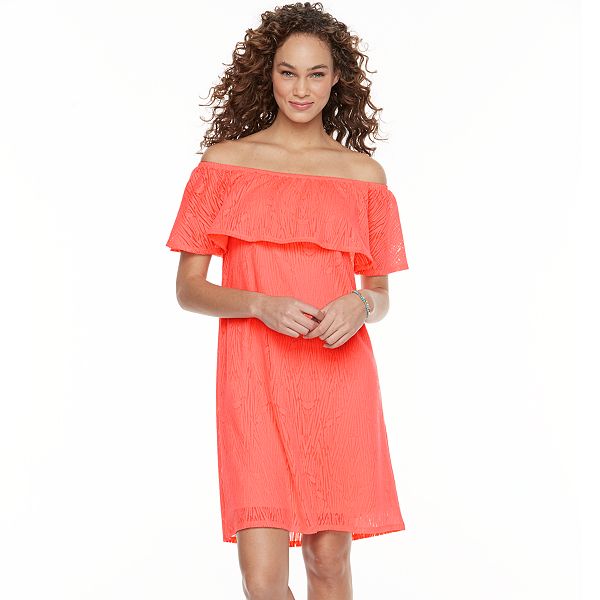 Women's Apt. 9® Off-the-Shoulder Burnout Shift Dress