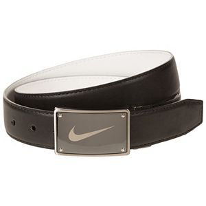 Men's Nike Black & White Reversible Plaque-Buckle Belt