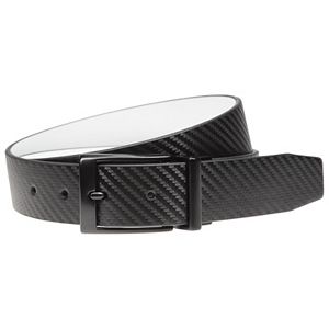 Men's Nike Black & White Textured Reversible Leather Belt