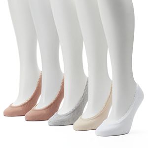 Women's Keds 5-pk. Lace Trim Extra Low Cut Non-Slip Liner Socks