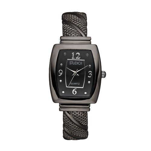 Studio Time Women's Textured Twist Cuff Watch