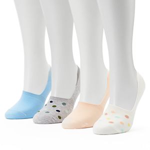 Women's Keds 4-pk. Dot Combed Cotton Non-Slip Liner Socks