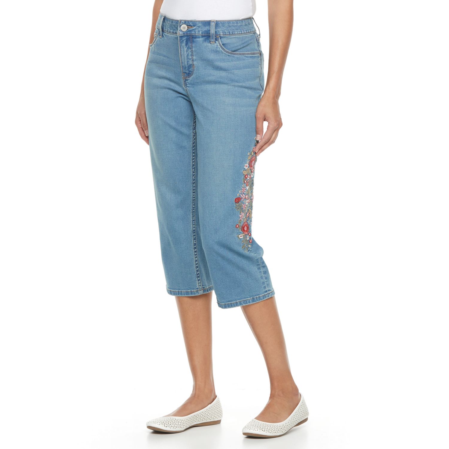 croft and barrow denim capris