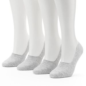 Women's Keds 4-pk. Solid Combed Cotton Non-Slip Liner Socks