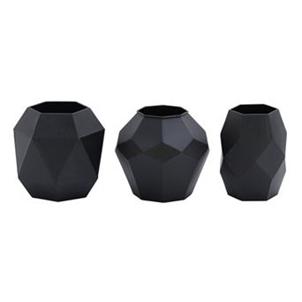 UMA Home Decor Modern Reflections Geometric Vase 3 pc Set