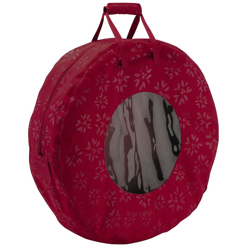 Seasons Large Wreath Storage Bag, Red