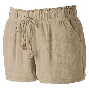 Juniors' Rewind Raw Edge Shortie Shorts