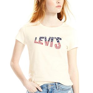 Women's Levi's Stars and Stripes Logo Tee