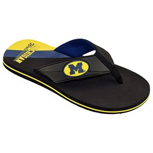 Men's College Edition Michigan Wolverines Flip-Flops