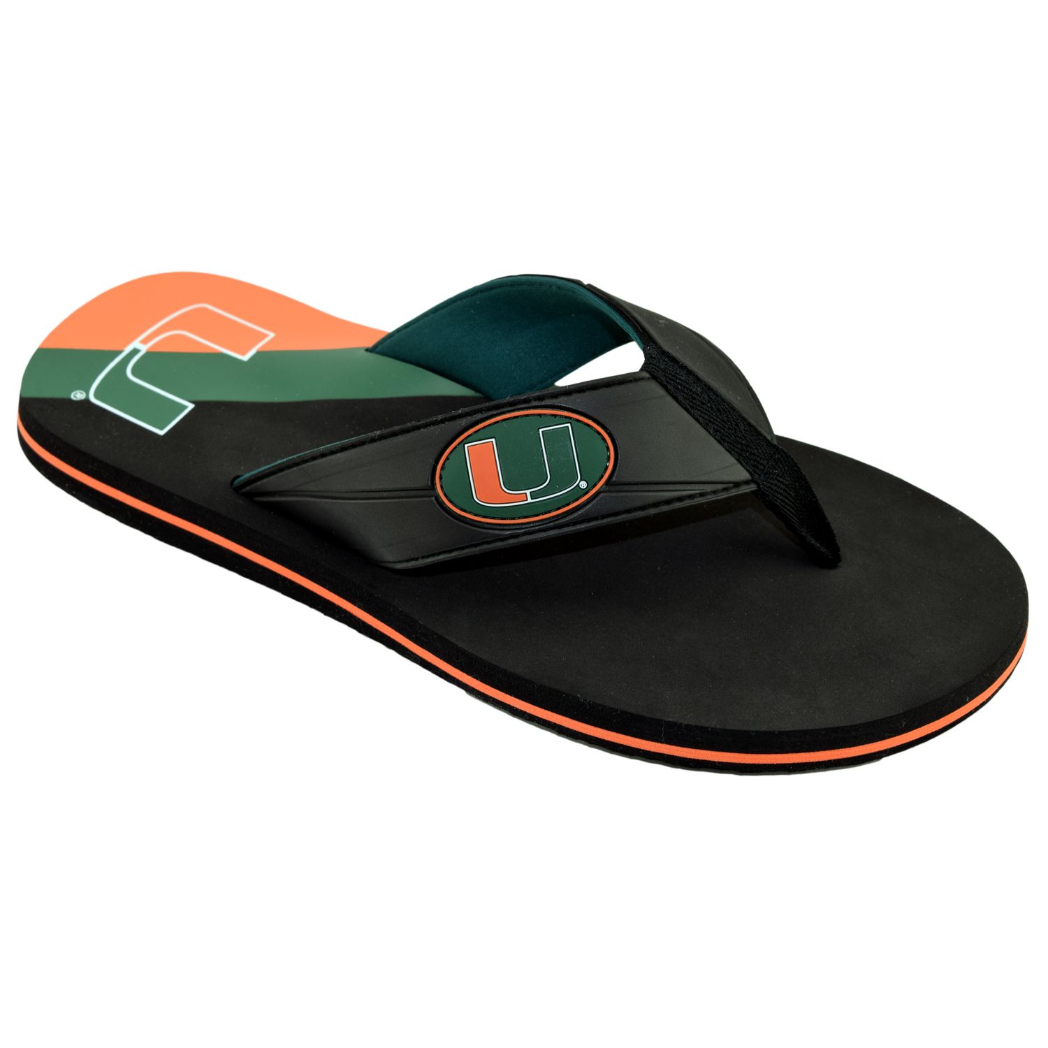 miami hurricanes men's slides