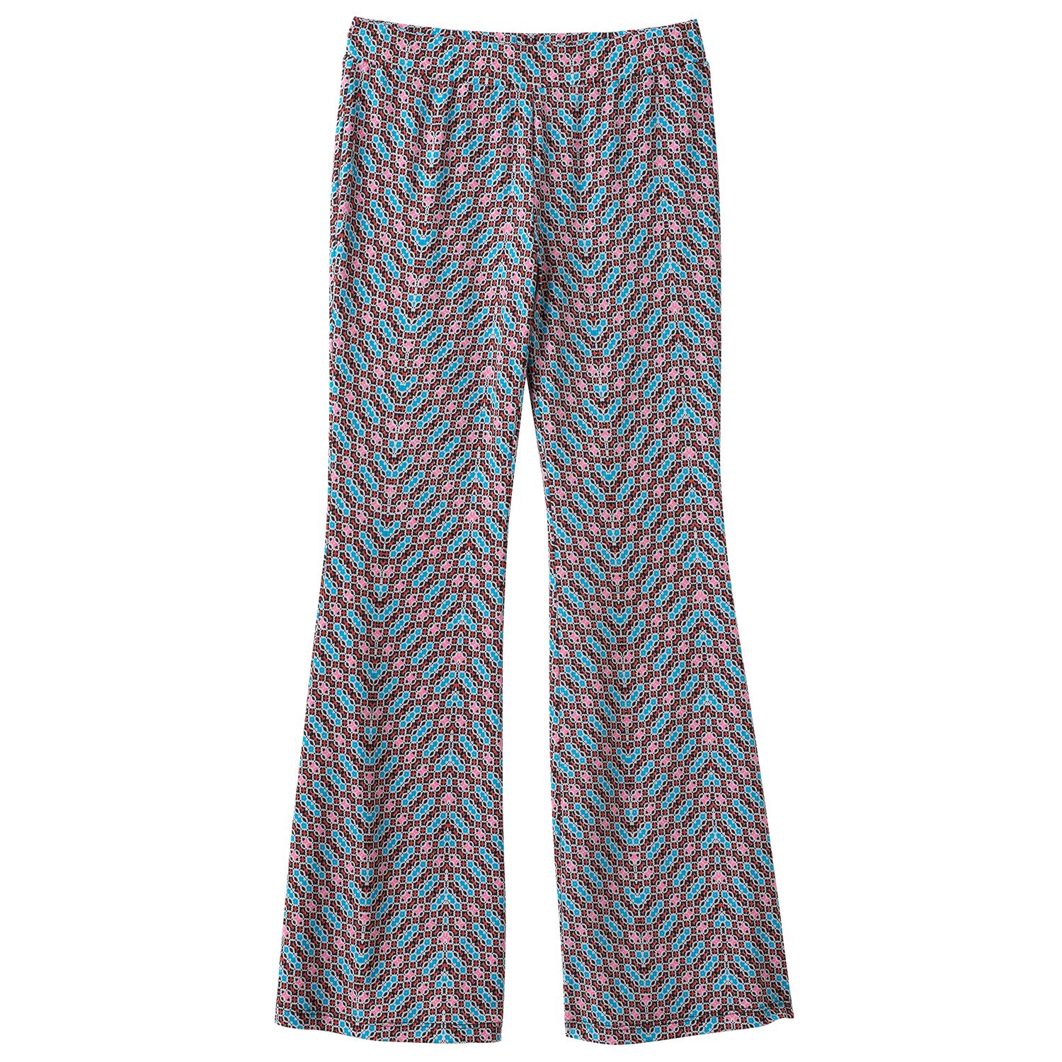patterned flared pants