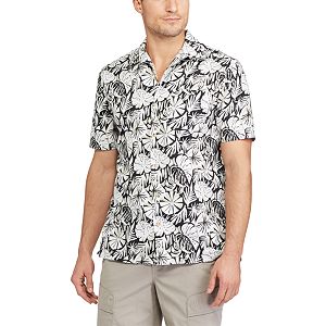 Men's Chaps Classic-Fit Floral Performance Button-Down Camp Shirt