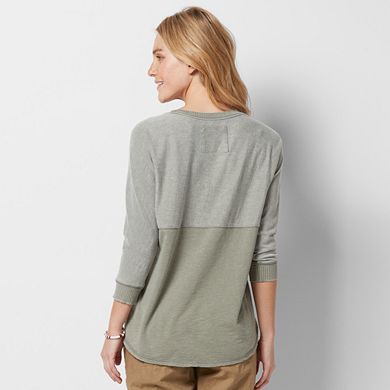 Women's Sonoma Goods For Life® Pieced French Terry Sweatshirt