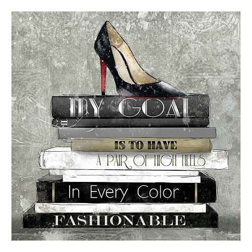 “High Heels In Every Color” Canvas Wall Art
