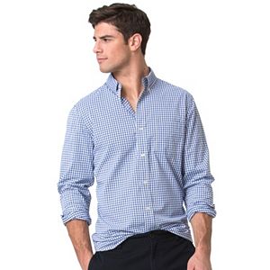 Men's Chaps Classic-Fit Checked Stretch Button-Down Shirt