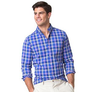 Men's Chaps Classic-Fit Plaid Stretch Performance Button-Down Shirt