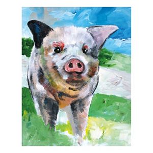 Farm Pig Canvas Wall Art