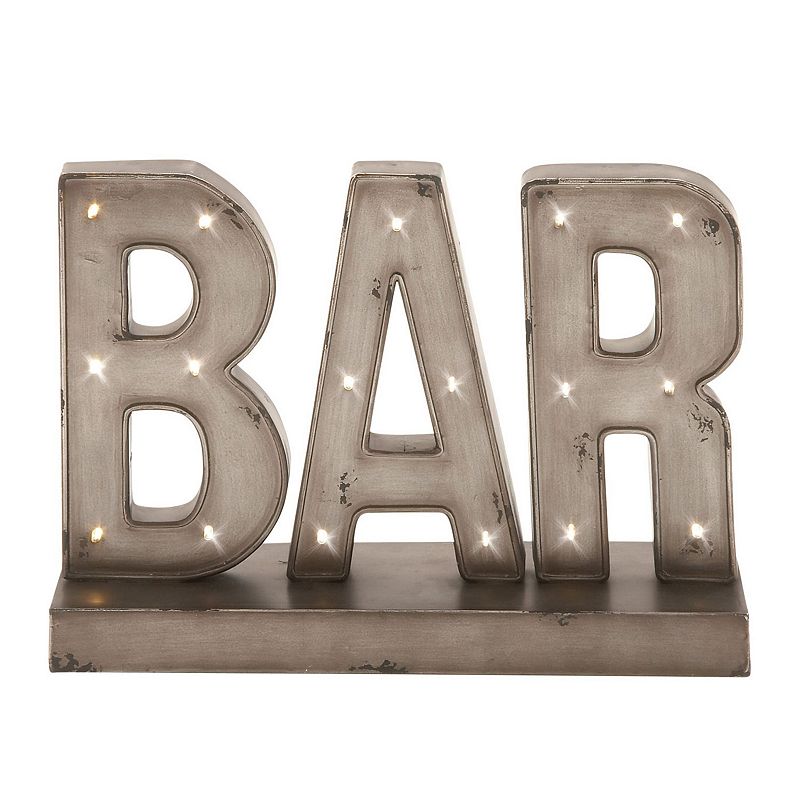Bar LED Sign Table Decor, Grey