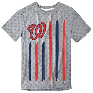 Men's Washington Nationals Big Logo Flag Tee