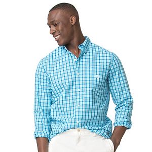 Men's Chaps Tattersall Woven Button-Down Shirt