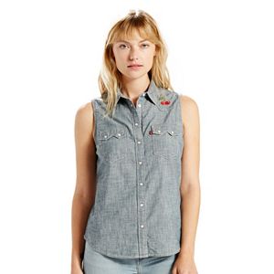 Women's Levi's Sleeveless Button-Front Denim Top