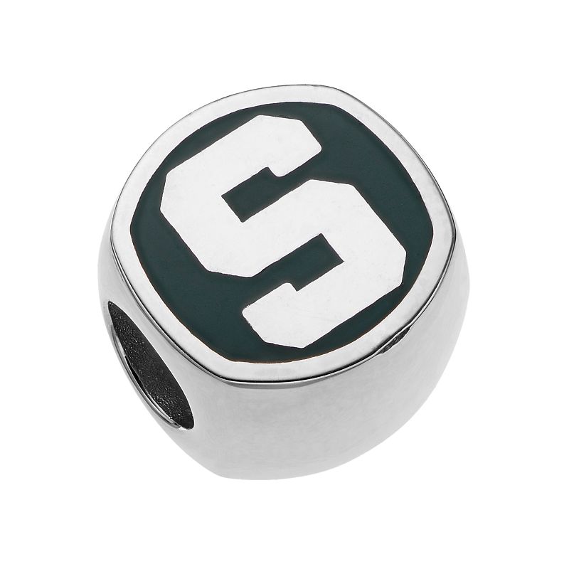 LogoArt Sterling Silver Michigan State Spartans Bead, Womens, Green