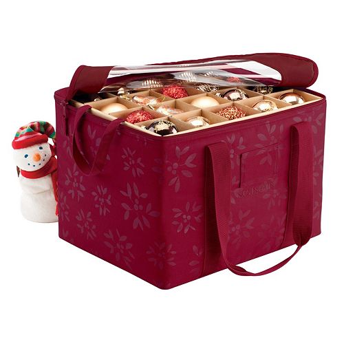 Seasons Christmas Ornament Organizer Storage Bin