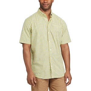 Men's Chaps Classic-Fit Checked Stretch Poplin Button-Down Shirt