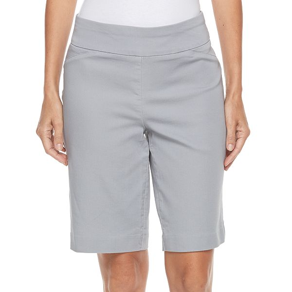 Petite Croft & Barrow® Polished Twill Bermuda Shorts