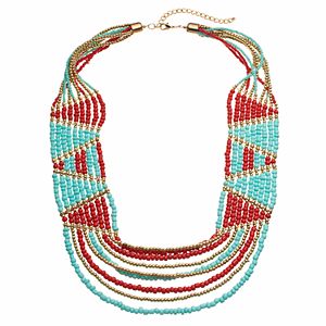 Diagonal Seed Bead Necklace