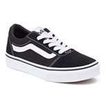 Boys black and white vans best sale