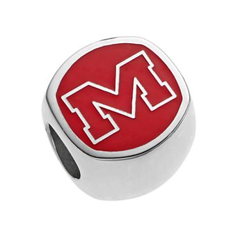 LogoArt Sterling Silver Ole Miss Rebels Bead