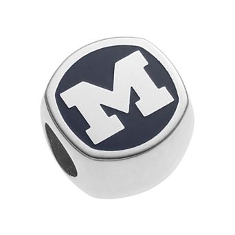 LogoArt Sterling Silver Michigan Wolverines Bead