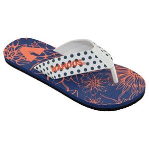 Women's College Edition Virginia Cavaliers Floral Polka-Dot Flip-Flops