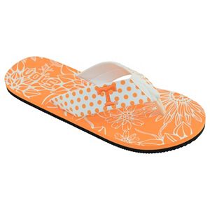 Women's College Edition Tennessee Volunteers Floral Polka-Dot Flip-Flops