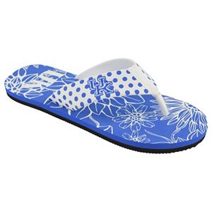 Women's College Edition Kentucky Wildcats Floral Polka-Dot Flip-Flops