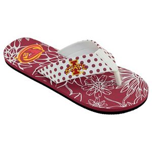 Women's College Edition Iowa State Cyclones Floral Polka-Dot Flip-Flops