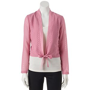 Juniors' Candie's® Cropped Tie Front Top