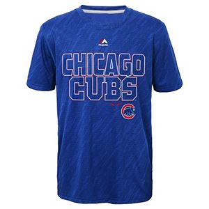 Boys 8-20 Majestic Chicago Cubs Geo Fuse Sublimated Cool Base Tee