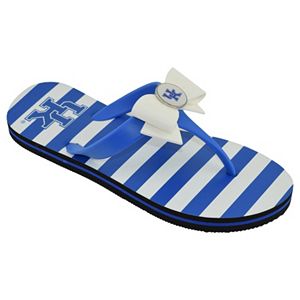 Women's College Edition Kentucky Wildcats Bow Flip-Flops