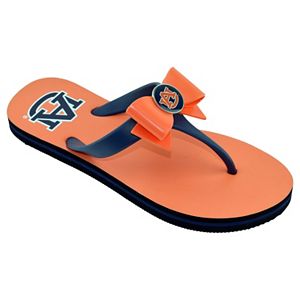 Women's College Edition Auburn Tigers Bow Flip-Flops