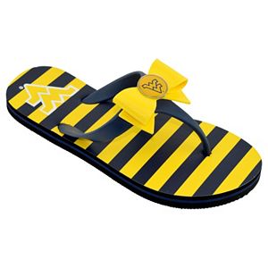 Women's College Edition West Virginia Mountaineers Bow Flip-Flops