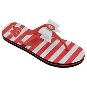 Women's College Edition Wisconsin Badgers Bow Flip-Flops