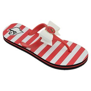 Women's College Edition Louisville Cardinals Bow Flip-Flops