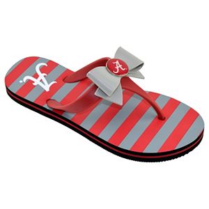 Women's College Edition Alabama Crimson Tide Bow Flip-Flops