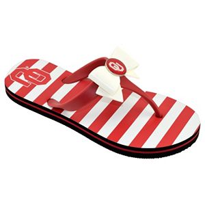 Women's College Edition Oklahoma Sooners Bow Flip-Flops