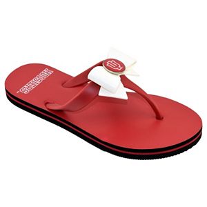 Women's College Edition Indiana Hoosiers Bow Flip-Flops